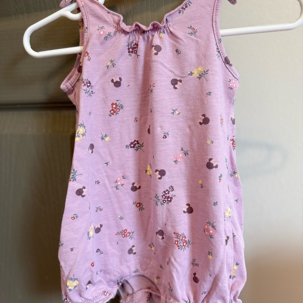 Minnie Mouse Floral Baby Romper